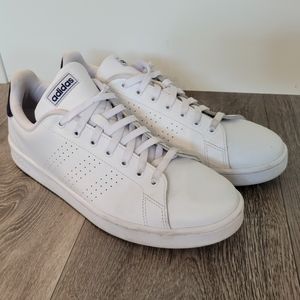 White Addidas Sneakers sz12 w/ blue